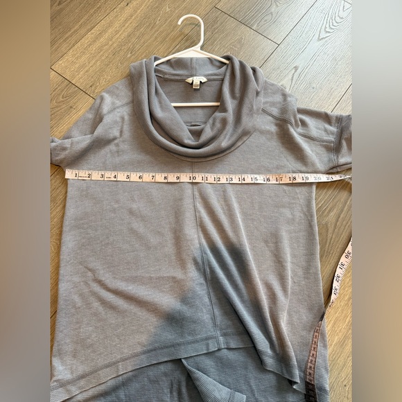 Lucky Brand Gray Cowl Neck Waffle Knit Sweater - Picture 8 of 9